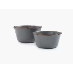 Barebones Bols à Mélanger En Émail - 2 Pièces - Gris Pierre -Pêche en mer Magasin barebones bols a melanger en email 2 pieces gris pierre 4