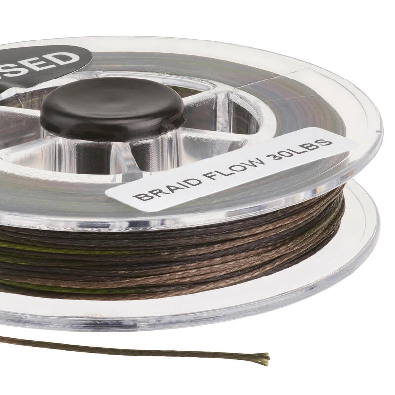 Bas De Ligne Tresse Flow Vert/gris 20M Pêche De La Carpe 2 Bas De Ligne Tresse Flow Vert/gris 20M Pêche De La Carpe – Image 2