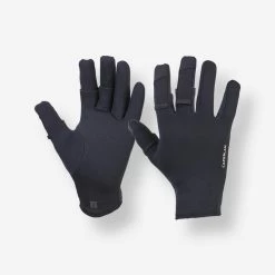 Gants De Pêche 500 Thermo Néoprène 1mm Noirs Avec 3 Doigts Ouvrables