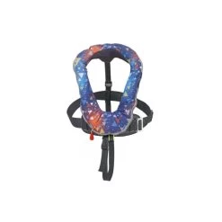 PLASTIMO GILET AUTOMATIQUE EVO JUNIOR BLEU - HARNAIS + SOUS CUTALE -Pêche en mer Magasin gilet automatique evo junior bleu harnais sous cutale 1