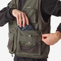 GILET De Pêche 500 Kaki -Pêche en mer Magasin gilet de peche 500 kaki 2