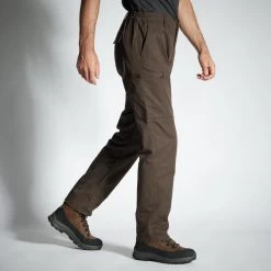 PANTALON CARGO RESISTANT STEPPE 300 MARRON -Pêche en mer Magasin pantalon cargo resistant steppe 300 marron 3
