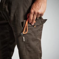 PANTALON CARGO RESISTANT STEPPE 300 MARRON -Pêche en mer Magasin pantalon cargo resistant steppe 300 marron 4