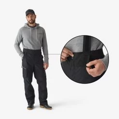 Pantalon De Pêche Imperméable Homme - FT 500 WPF Noir -Pêche en mer Magasin pantalon de peche impermeable homme ft 500 wpf noir 2