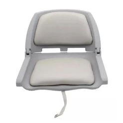 SIÈGE PILOTE RABATTABLE COUSSIN GRIS -Pêche en mer Magasin siege pilote rabattable coussin gris 1