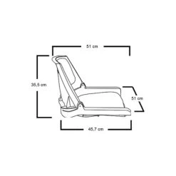 SIÈGE PILOTE RABATTABLE COUSSIN GRIS -Pêche en mer Magasin siege pilote rabattable coussin gris 6
