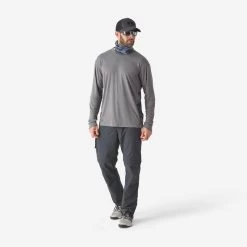 Tee-shirt De Pêche Anti-UV 500 Gris -Pêche en mer Magasin tee shirt de peche anti uv 500 gris 3