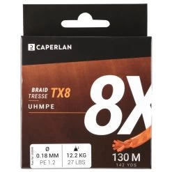 TRESSE PECHE AUX LEURRES TX8 ORANGE 130M 5 TRESSE PECHE AUX LEURRES TX8 ORANGE 130M -Pêche en mer Magasin tresse peche aux leurres tx8 orange 130m 2