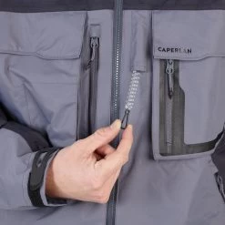 Veste De Pêche Imperméable 500 Grise -Pêche en mer Magasin veste de peche impermeable 500 grise 4